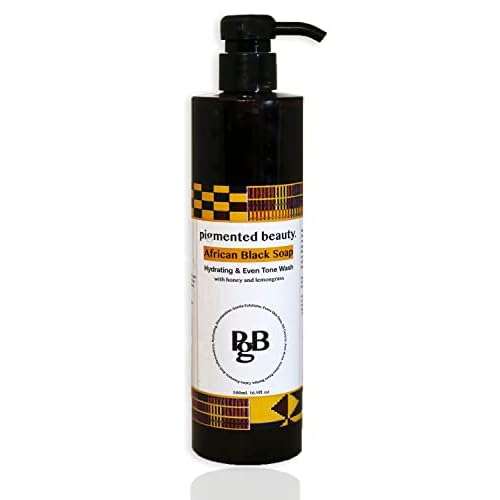 African Black Soap: Hydrating and Even Tone Wash with Honey and Lemongrass Tea