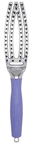Olivia Garden Curved Vented Paddle Hair Brush with Ionic & Boar Bristles for Styling & Blow Drying
