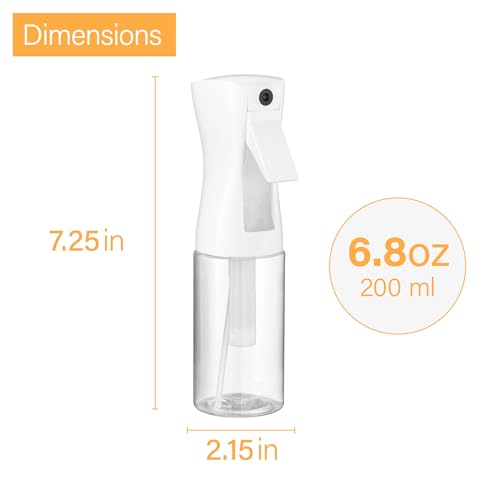 SUPER+ Continuous Spray Bottles - Ultra Fine Mist for Hair & Styling (2-Pack, 6.8oz)