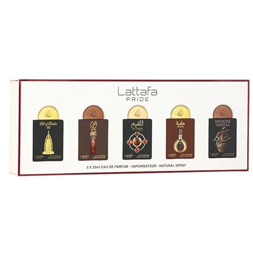 Lattafa Gift Set Collection Eau De Parfum - 5 x 20ml Long-Lasting Scents