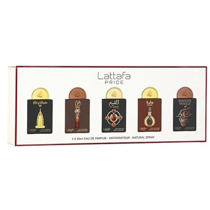 Lattafa Gift Set Collection Eau De Parfum - 5 x 20ml Long-Lasting Scents