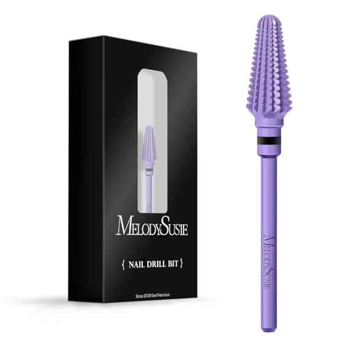 MelodySusie Professional Tornado 3/32'' Nail Drill Bits, Carbide Tungsten Multi-function Bits, Suitable for Manicure Pedicure Cuticle Gel Polishing, Salon Bits, Series Bit-X, Purple, XC