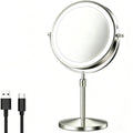 8.5" Makeup Mirror with Lights, 1X/20X Magnification, 3 Colors