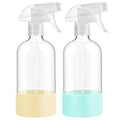 16 oz Glass Spray Bottles with Silicone Sleeve - 2 Pack