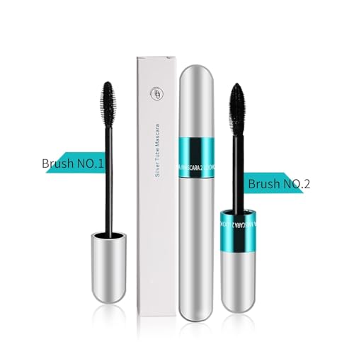 2-in-1 Waterproof Mascara with 4D Silk Fiber - 5x Lengthening