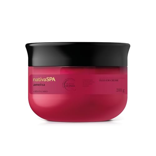 Nativa SPA by O Botic?rio, Plum Whipped Cream Body Oil with 100% Pure Quinoa Oil & Plum Extract, Hydrating Cream-to-Oil Formula, Nourishment for Silky Skin, 7 Ounce (200g)