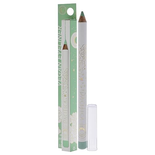 Pacifica Beauty, Longwear Pastel Green Eyeliner Pencil, Mint, Pigmented Vibrant Color, Vitamin E + Coconut Oil, No-Skip Formula, Graphic Liner, Vegan & Cruelty Free