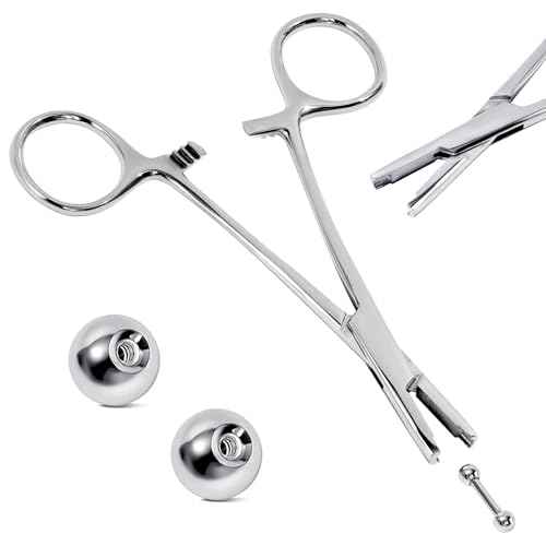 Piercing Ball Grabber Tool 3mm 4mm 5mm Piercing Ball Screw Removal Tool Reusable Bead Clamping Assistant Tool for Changing Jewelry