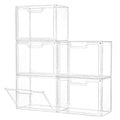 Stackable Acrylic Display Case with Door - Clear Storage Bin