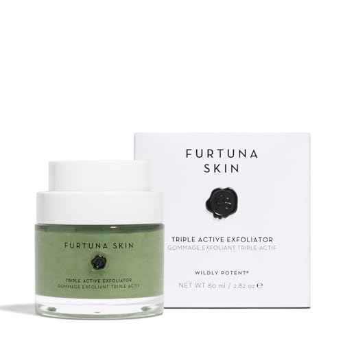 Furtuna Skin Triple Action Exfoliator - Olive-Infused Facial Scrub, Smooths, All Skin Types, Vegan, 80ml