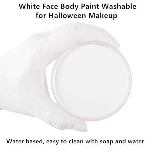 Black & White Face Body Paint for Halloween Makeup