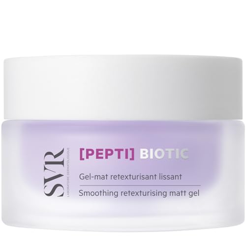 SVR PEPTI Biotic. Smoothing Retexturing Gel with 2% Peptides, Targets Pores for a Mattified, Refreshed Skin; Light, Non-Comedogenic, Suitable for Sensitive Skin. 1.7 fl oz