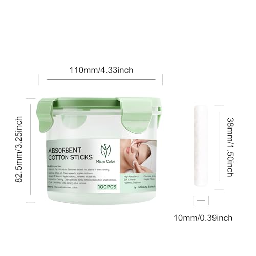 100pcs Lip Tattoo Stretching Sticks - Disposable Cotton Swabs