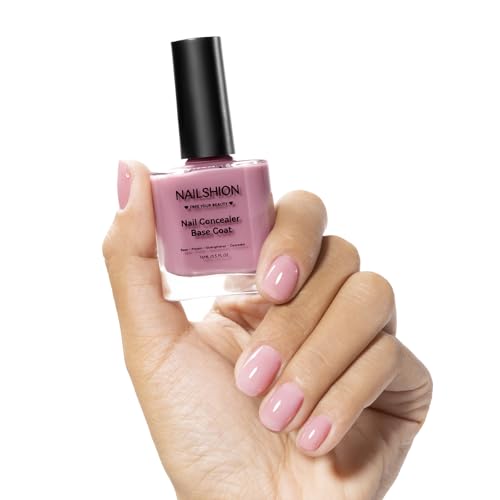 Nailshion 4-in-1 Brightening Nail Concealer Base Coat - 15ml
