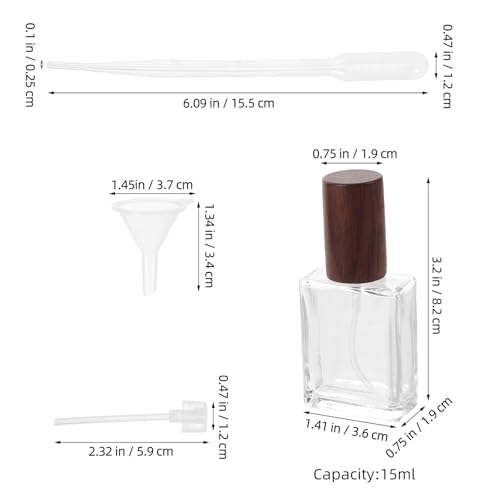 Homoyoyo Travel Perfume Atomizer Set - 5x 15ml Refillable Bottles