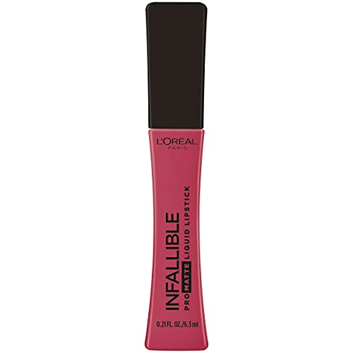 L'Oréal Paris Infallible Pro Matte Liquid Lipstick, Long-Lasting Intense Matte Color, Up to 16HR Wear, highly pigmented, full coverage liquid lipstick, Raspberry Rosé, 0.21 fl. oz.