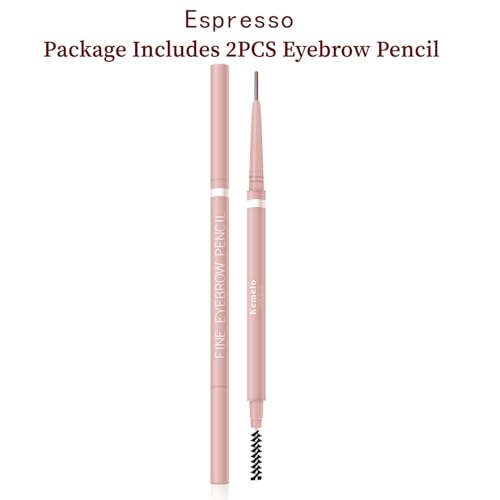 SCIMELI Waterproof Micro Brow Pencil Set - 2 Pack, 5 Colors for Natural, Precise Eyebrows