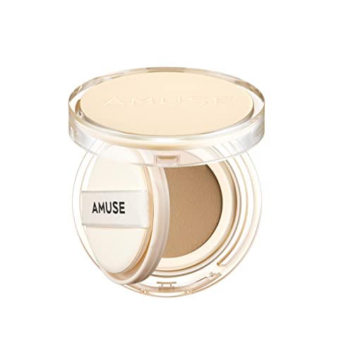 AMUSE Dew Jelly Vegan Cushion Foundation 04 TAN | dewy, glow, long-lasting, double coverage, clean beauty, lightweight, natural look, foundation for sensitive skin, hydrating cushion