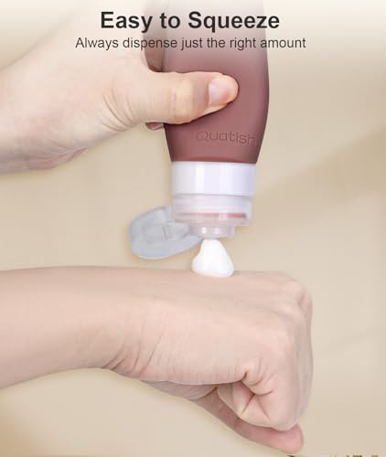 Quatish Travel Bottles 3 oz TSA Approved Leakproof 6 Pack
