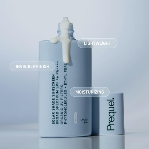Prequel Skin Solar Shade - Moisturizing Face Sunscreen SPF 46 PA++++ Broad Spectrum UV Protection. Hydrating Sunblock for Dry Skin. Lightweight Travel Size Sun Protection, 1.7oz (Pack of 2)