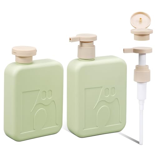 Travel Pump Bottles 330ml - Refillable Leak-Proof Dispenser (2 Pack)