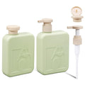 Travel Pump Bottles 330ml - Refillable Leak-Proof Dispenser (2 Pack)
