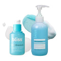 Bliss Hydration Duo: Drench & Quench Hyaluronic Acid Facial Serum + Fab Foaming 2-in-1 Cleanser - Clean, Vegan, & Cruelty-Free Skincare