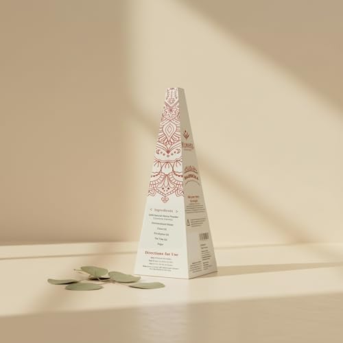 Plant-Based Henna Paste Cones | Dark Brown Hair Dye | Pack of 4