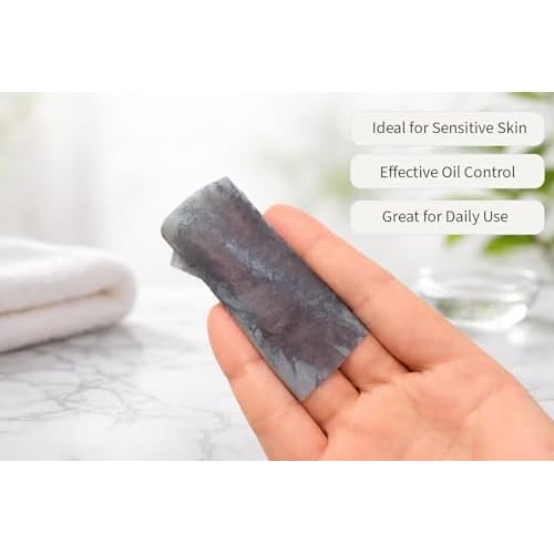 Natural Oil Blotting Papers, 100% Natural Pulp Paper, 1 Prefill Roll and 2 Refill Rolls, Soft Touch Oil Control for Face