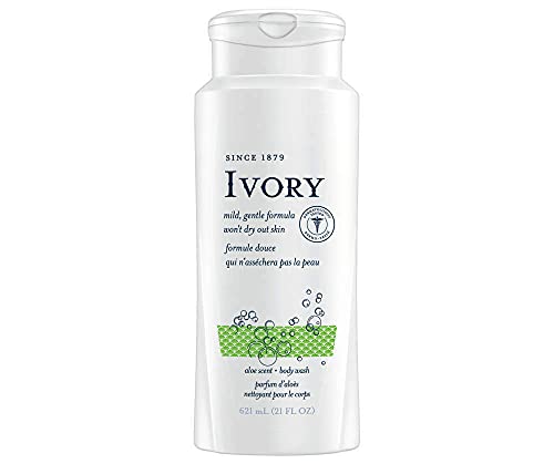 Ivory Scented Body Wash, Aloe 21 oz (Pack of 6)