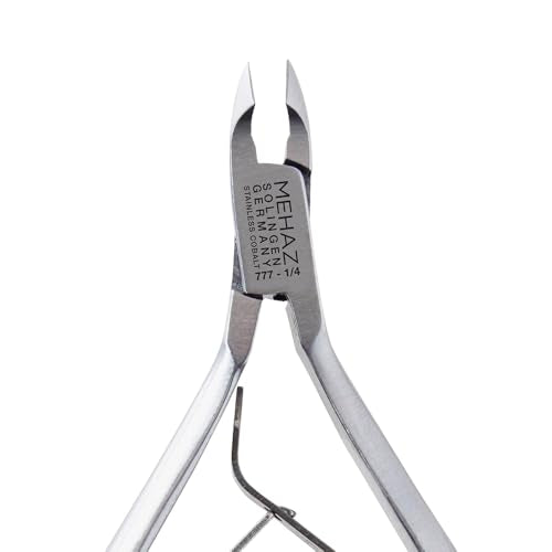 Mehaz Stainless Steel Cobalt Cuticle Trimmer, Nail Cuticle Nipper 1/4 Jaw, Cuticles Remover Clippers for Manicure & Pedicure Nail Tools