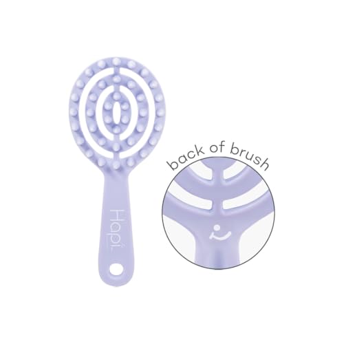 Cricket Hapi So Clean Scalp Massager Brush ? Silicone Scrubber & Exfoliator for Hair & Scalp Care, 38 Firm Tapered Teeth, Shampoo Brush for Shower & Salon - Light Purple