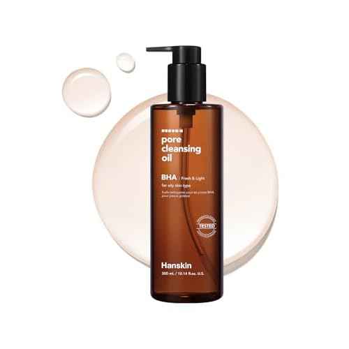 Hanskin BHA Pore Cleansing Oil, Gentle Blackhead Cleanser and Makeup Remover for Combination and Oily Skin, Korean Skincare [BHA/10.14 oz]