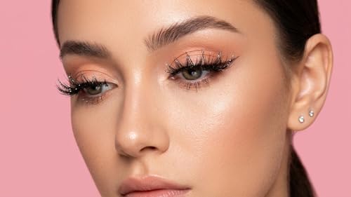 Glitter False Eyelashes 5 Pairs Wispy Faux Mink Lashes