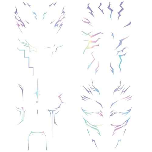 Temporary Tattoos,Cosplay Tattoos Stickers,Cosplay Accessories for Cosplay, Halloween, Birthday and Party Makeup