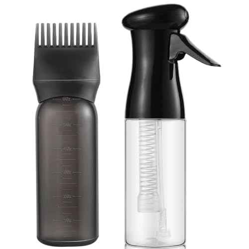 Continuous Hair Spray Bottle and Root Comb Applicator Bottle Hair Oil Applicator Water Mister for Hairstyling