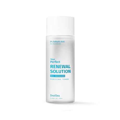 Salicylic Acid Toner, Blackhead Remover, BHA Liquid Exfoliant (CICA, 3.38OZ, Travel Size), ZealSea Pore Minimizer for Face, Gentle Alcohol Free BHA Toner for All Skin with Niacinamide, Redness Relief