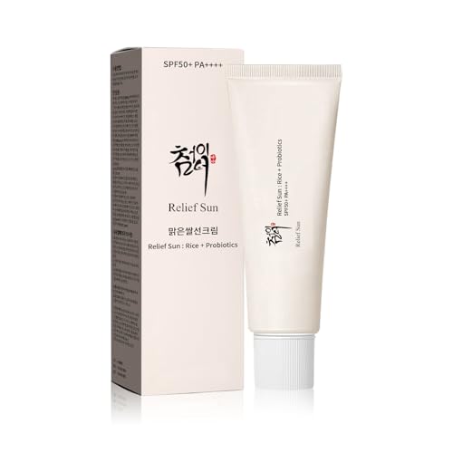Relief Sun Organic Korean Sunscreen SPF50+ PA++++ Rice & Probiotics