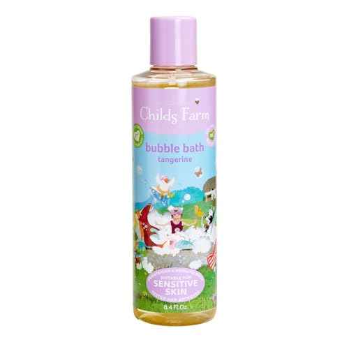 Childs Farm, Kids Bubble Bath for Dry, Sensitive Skin, Organic Tangerine, Gently Cleanses & Soothes, Vegan, Cruelty-Free, 16.9 fl oz