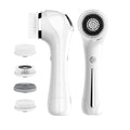 Facial Cleansing Brush, Electric Facial Brush with 4 Different Brush Heads for Deep Cleansing, Gentle Exfoliating, Removing Blackhead and Massaging£¨White£©