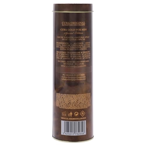 Cuba Gold Eau De Toilette Spray for Men, 3.4 oz