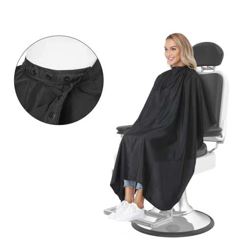 Professional Waterproof Barber Cape with Snap Closure