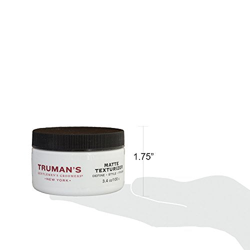 Truman's Gentlemen's Groomers Men's Matte Texturizer, Hair Styling Pomade for Medium Hold with Natural Finish Look, 3.4 oz