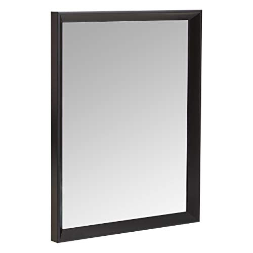 Amazon Basics Rectangular Wall Mirror with Peaked Trim - 16 x 20 in Black