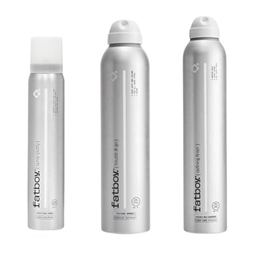 Fatboy Hair Spray Bundle - Spray Putty, Tousle & Go, Defining Finish