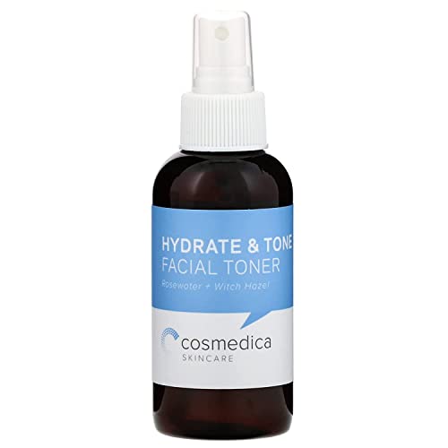 Cosmedica Skincare Rosewater & Witch Hazel Toner (4oz) Hydrating Toner, Best for Sensitive Skin- Balance and Nourish - Vegan, Cruelty-Free, Paraben-Free