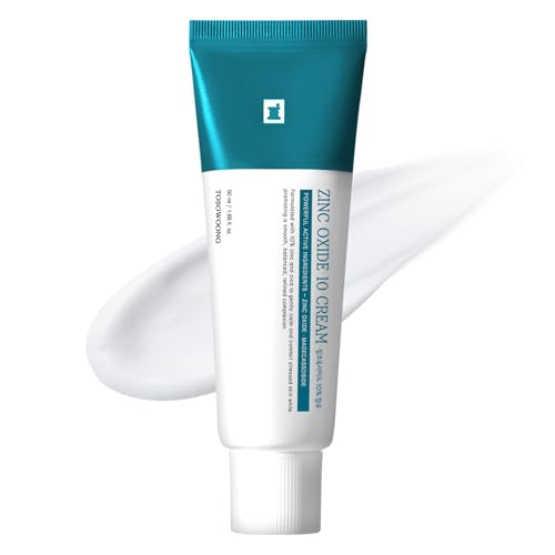 TOSOWOONG Zinc Oxide Cream 10% - Acne & Redness Relief, 50g