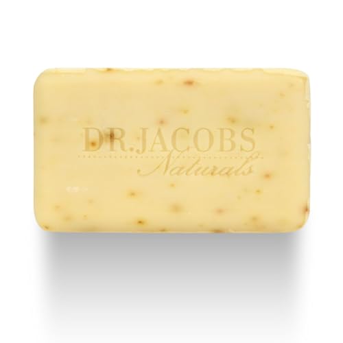 Dr Jacobs Naturals Pure Castile Bar Soap - Triple Milled Loofah Exfoliating Castile Bar Soap, 5 oz. - Free of Parabens, Sulfates, Synthetics, Gluten and GMO (Citrus Crush Cocktail)
