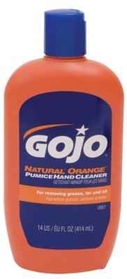 GOJO 095712EA Natural Orange Pumice Hand Cleaner, 14 oz Bottle