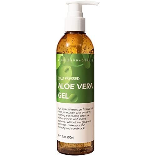 benatu Aloe Vera Gel for Face and Hair, 100% Pure Cold Pressed, Natural Facial Moisturizer for Sunburn Relief, Ance, Skin Care (8.45 fl oz)